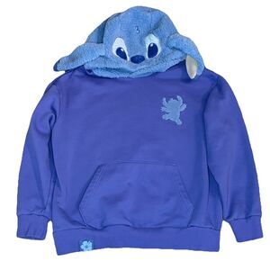 Disney Lilo And Stitch Hoodie Sweatshirt Stitch Ears Hood Cosplay Size Small